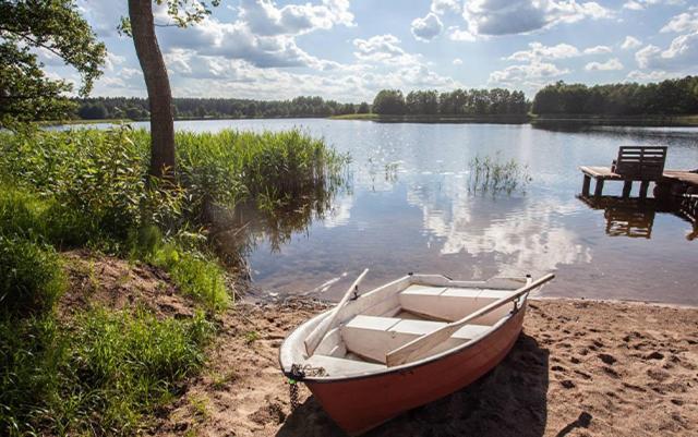 Domwigierski Pl -Jeziorki -Gr- Comfort-Ferienhaus-Polen - Wlasna Linia Brzegowa I Sauna Wysoki Most  Luaran gambar