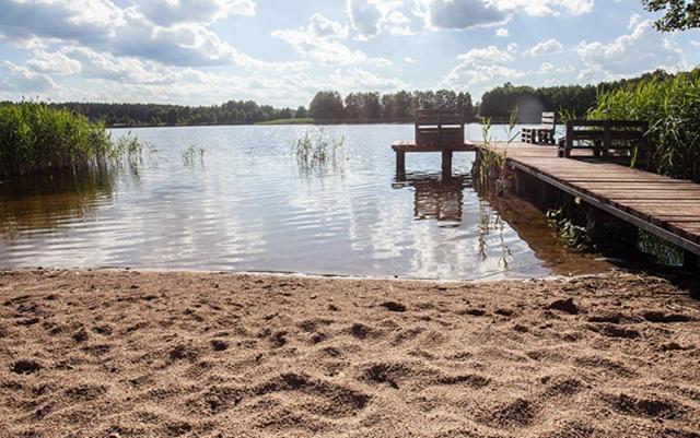 Domwigierski Pl -Jeziorki -Gr- Comfort-Ferienhaus-Polen - Wlasna Linia Brzegowa I Sauna Wysoki Most  Luaran gambar